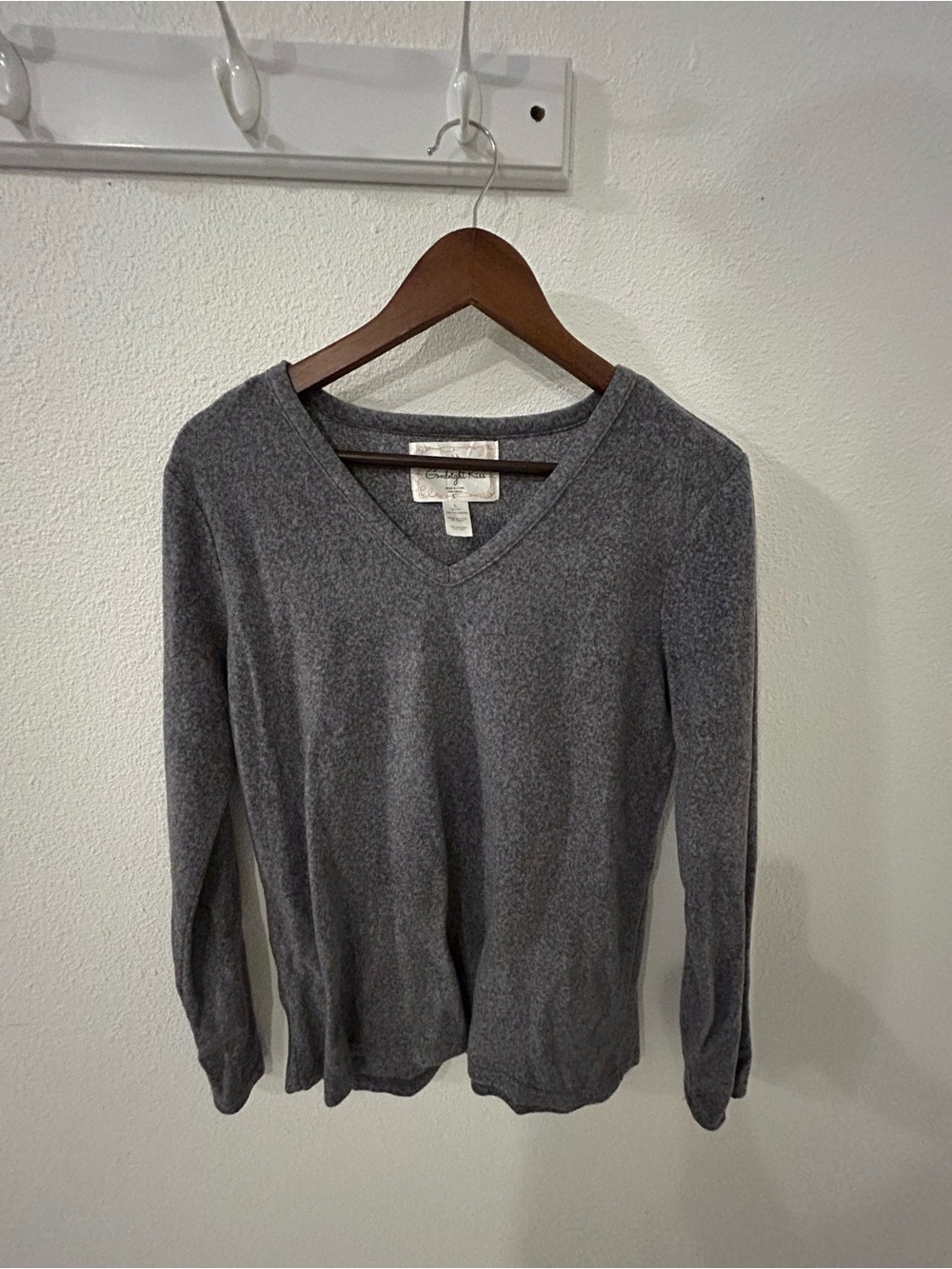 Everyday V-Neck Sweater in Heather Gray
